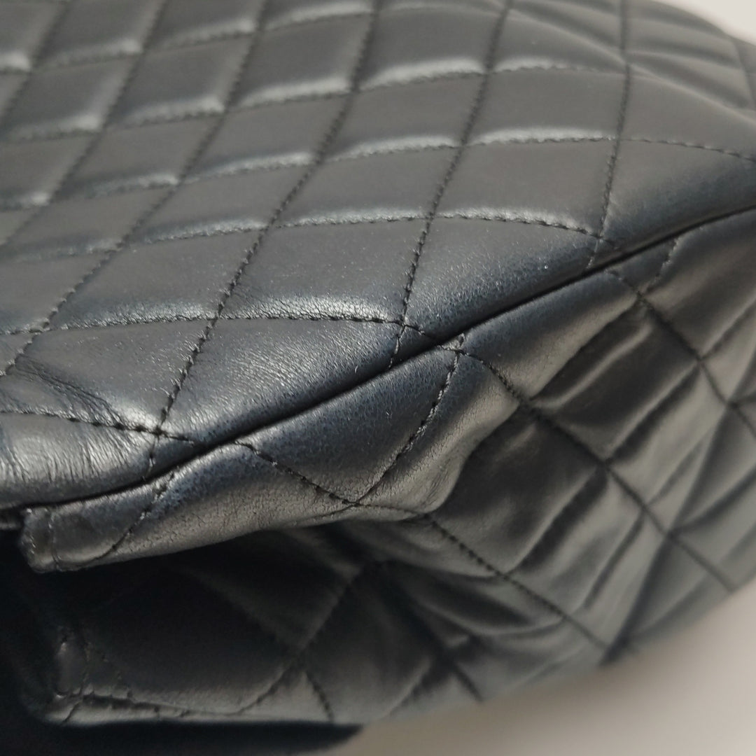 Chanel 2016 Quilted Cockpit Flap Bag Black