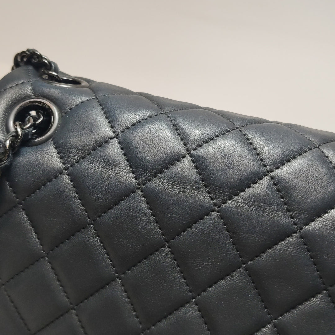 Chanel 2016 Quilted Cockpit Flap Bag Black
