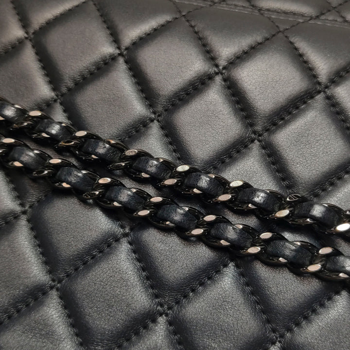Chanel 2016 Quilted Cockpit Flap Bag Black