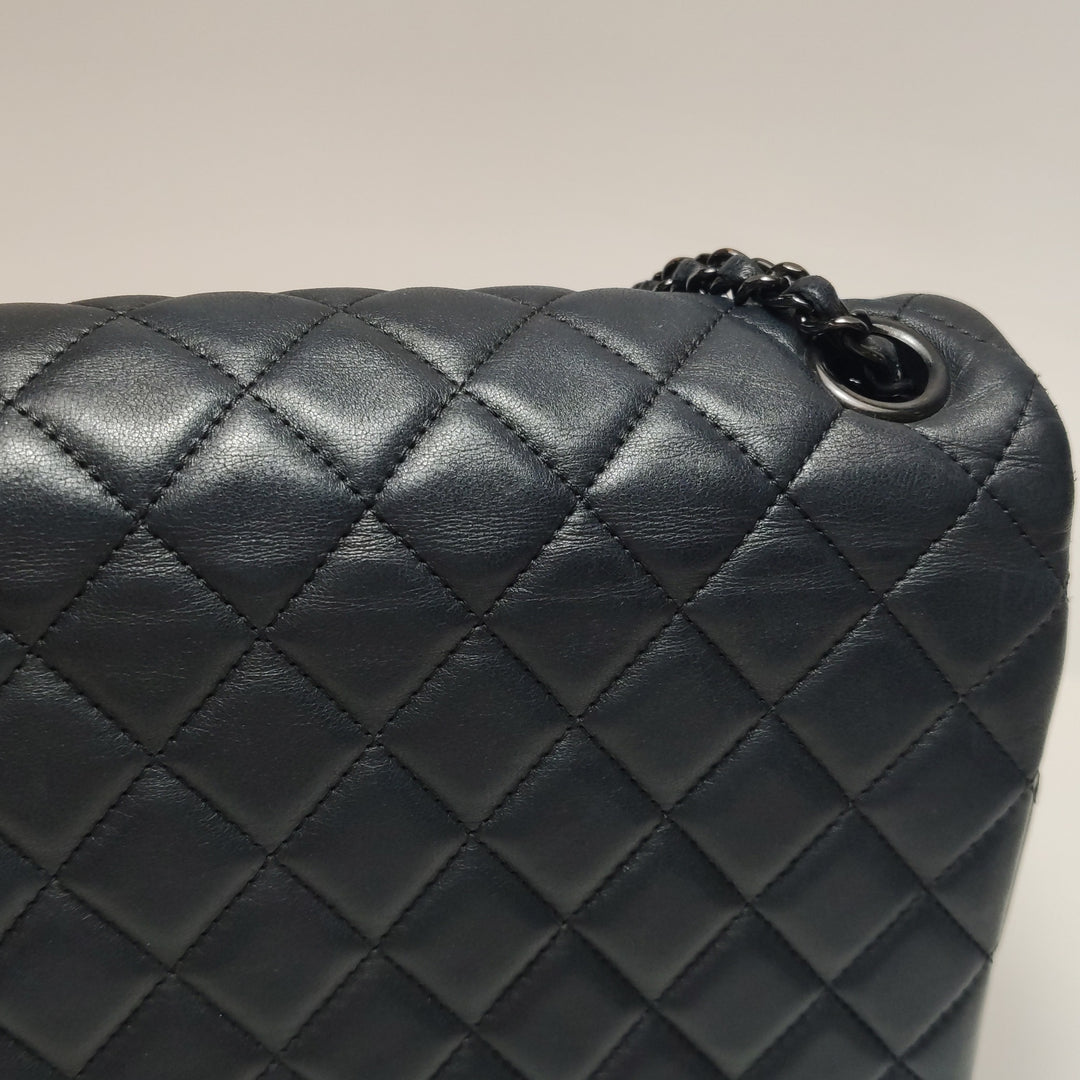 Chanel 2016 Quilted Cockpit Flap Bag Black