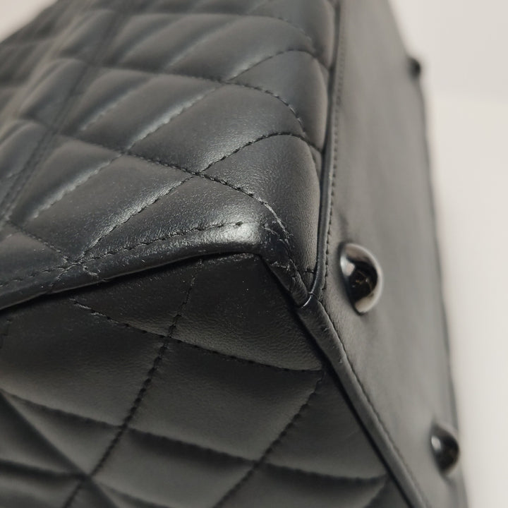 Chanel 2016 Quilted Cockpit Flap Bag Black