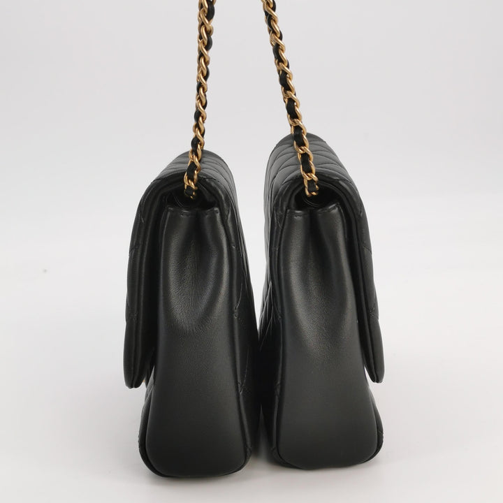 Chanel Side-Pack Bags Black Lambskin