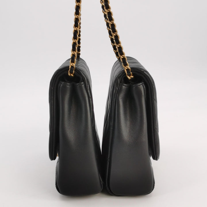 Chanel Side-Pack Bags Black Lambskin