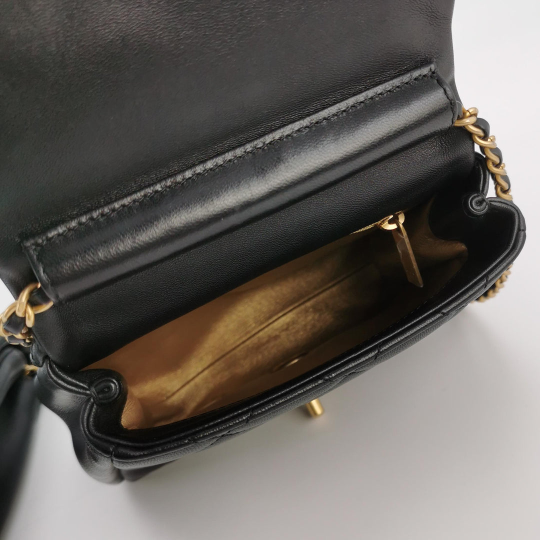 Chanel Side-Pack Bags Black Lambskin