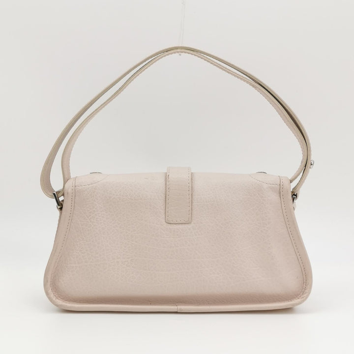 Chanel Vintage Mademoiselle Lock Flap Bag Medium Grained Leather Light Pink Silver Hardware