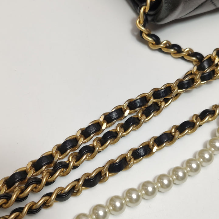 Chanel Side-Pack Bags Black Lambskin