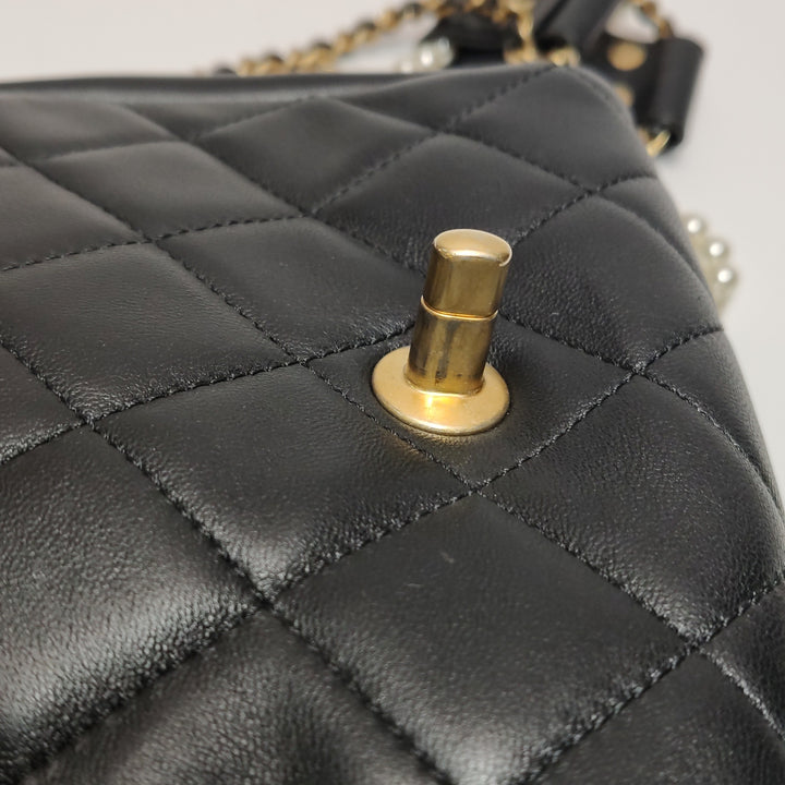 Chanel Side-Pack Bags Black Lambskin