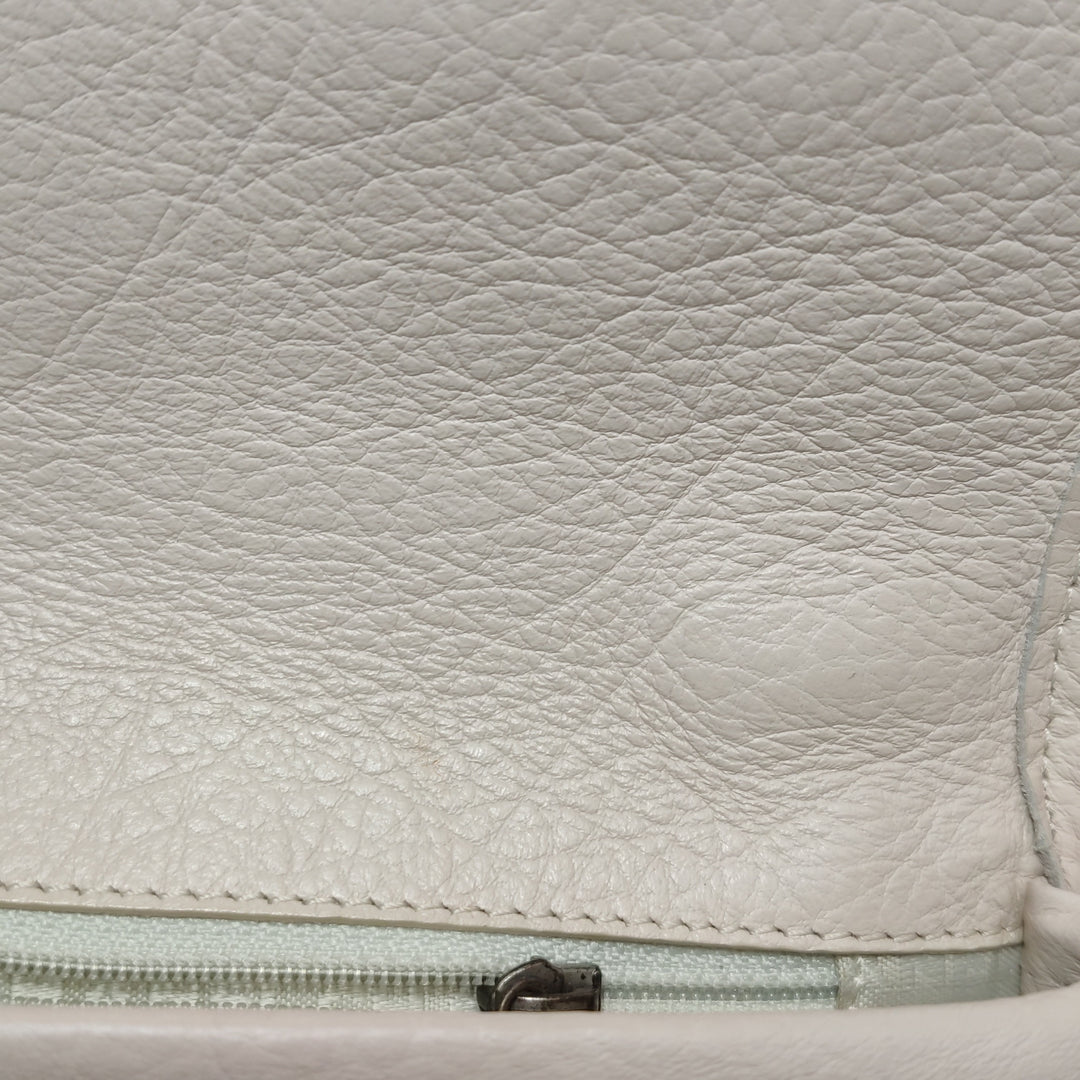 Chanel Vintage Mademoiselle Lock Flap Bag Medium Grained Leather Light Pink Silver Hardware