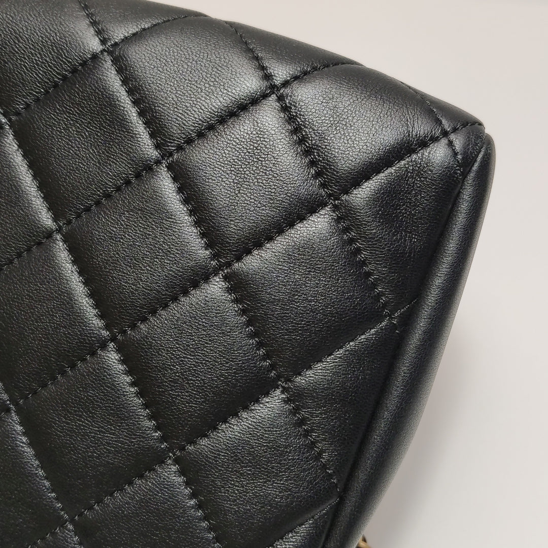 Chanel Side-Pack Bags Black Lambskin
