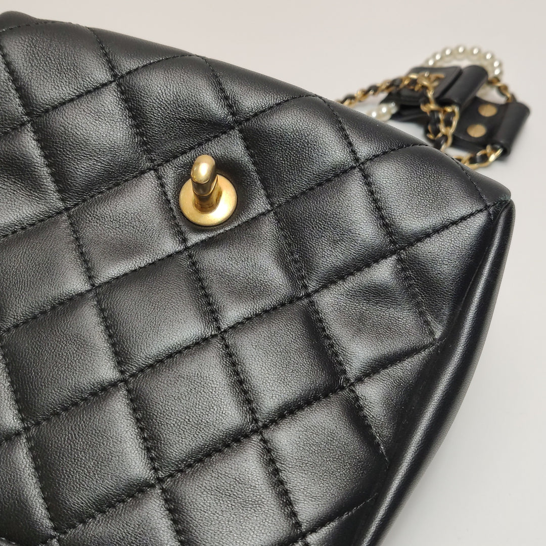 Chanel Side-Pack Bags Black Lambskin