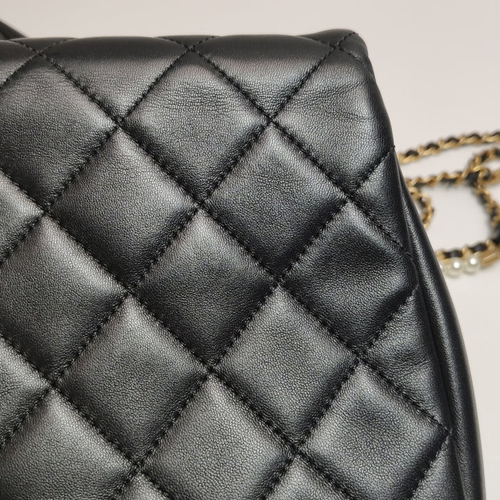 Chanel Side-Pack Bags Black Lambskin