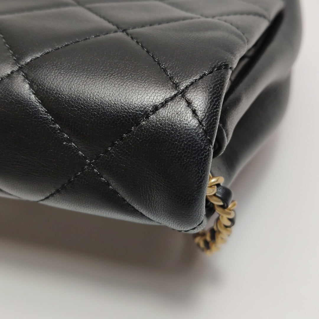 Chanel Side-Pack Bags Black Lambskin