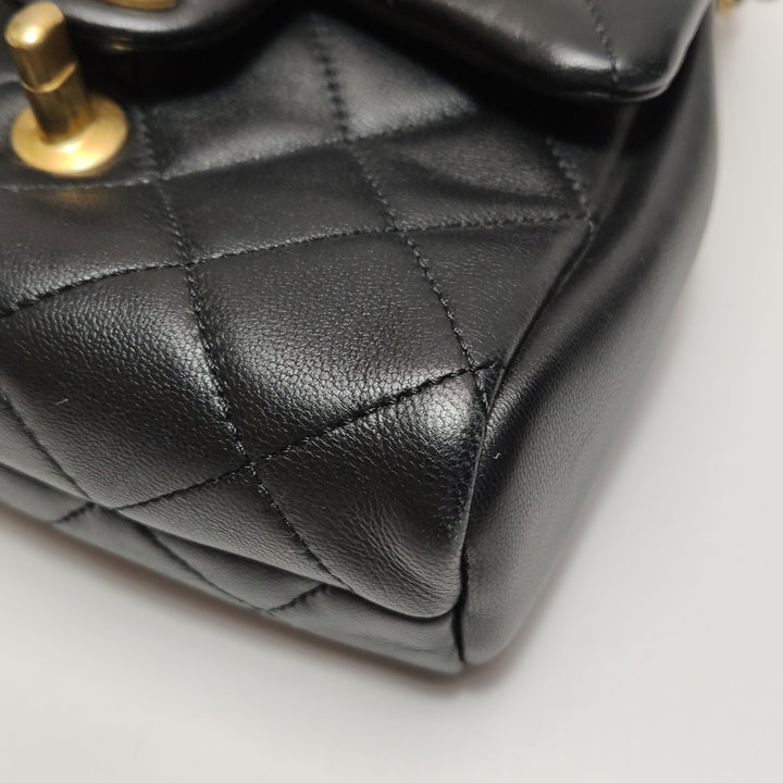 Chanel Side-Pack Bags Black Lambskin