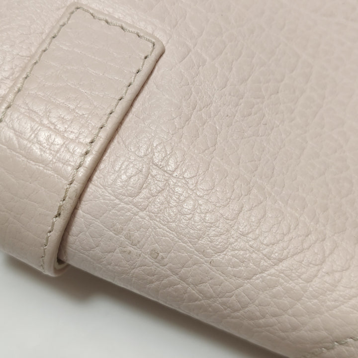 Chanel Vintage Mademoiselle Lock Flap Bag Medium Grained Leather Light Pink Silver Hardware