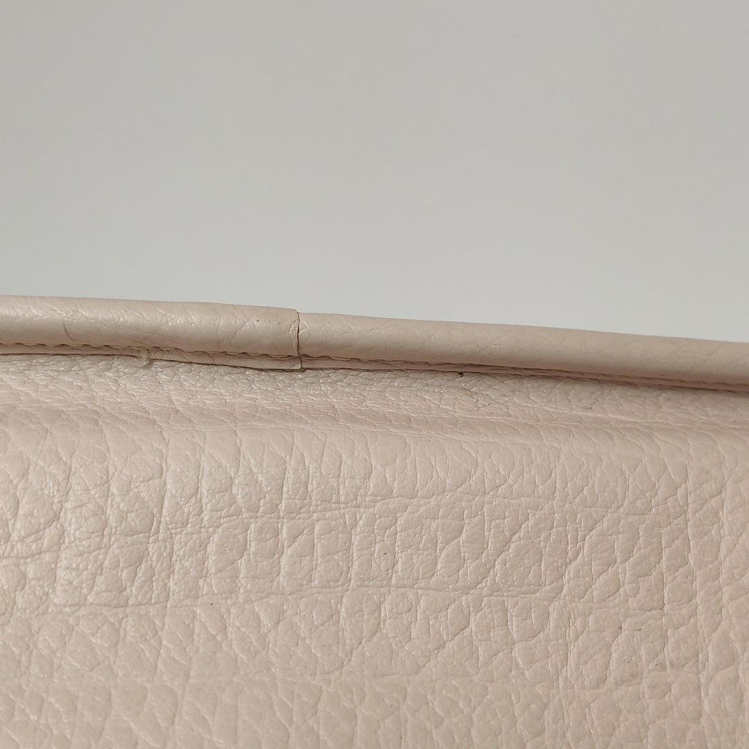 Chanel Vintage Mademoiselle Lock Flap Bag Medium Grained Leather Light Pink Silver Hardware