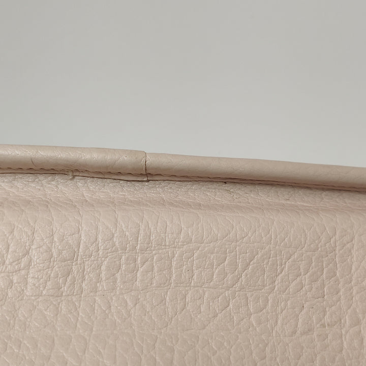Chanel Vintage Mademoiselle Lock Flap Bag Medium Grained Leather Light Pink Silver Hardware