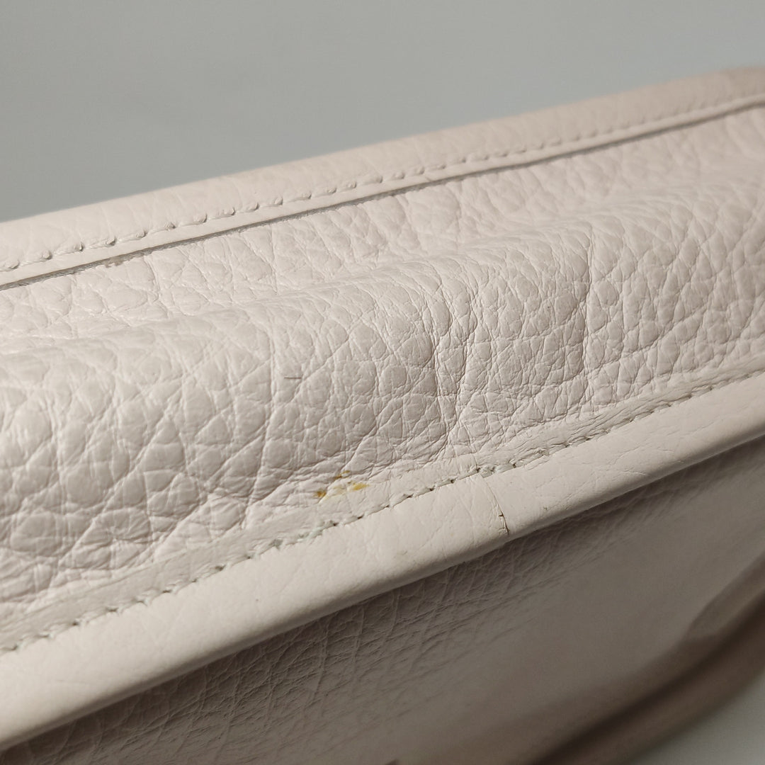 Chanel Vintage Mademoiselle Lock Flap Bag Medium Grained Leather Light Pink Silver Hardware