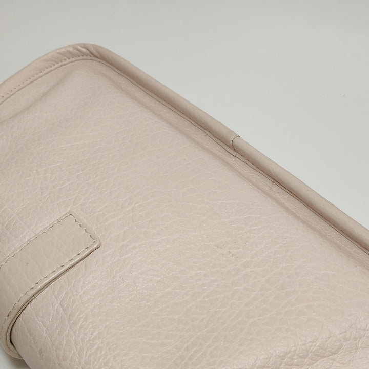 Chanel Vintage Mademoiselle Lock Flap Bag Medium Grained Leather Light Pink Silver Hardware