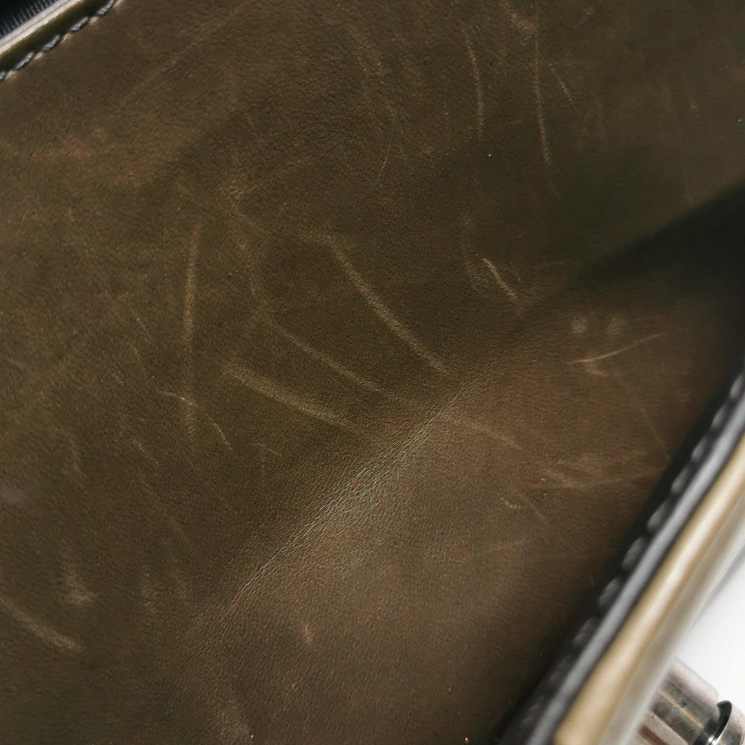 Chanel Boy Clasp Flap Bag Patchwork Quilted Brown Lambskin