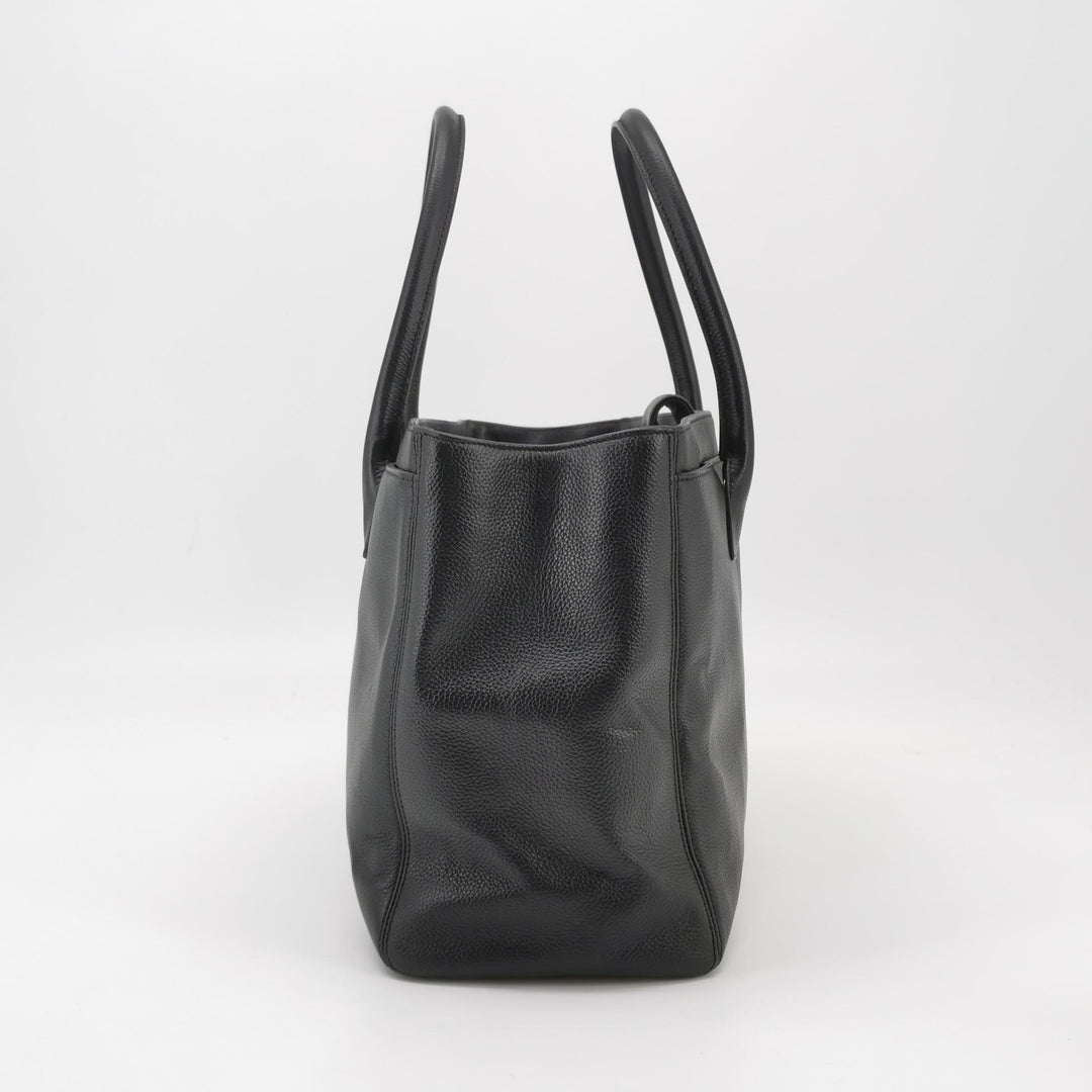 Chanel Executive Cerf Tote Medium Black Grainy Caviar Leather Gold Hardware
