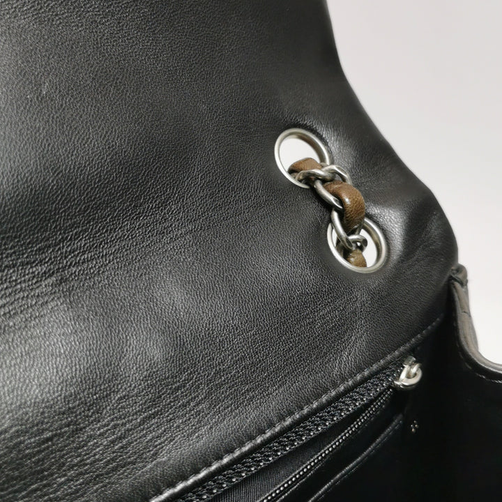 Chanel Boy Clasp Flap Bag Patchwork Quilted Brown Lambskin