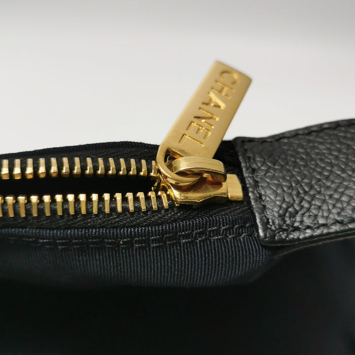 Chanel Executive Cerf Tote Medium Black Grainy Caviar Leather Gold Hardware