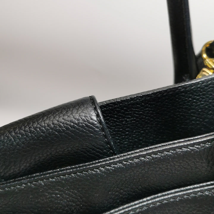 Chanel Executive Cerf Tote Medium Black Grainy Caviar Leather Gold Hardware