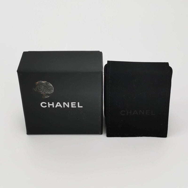 Chanel Earrings Golden Metallic