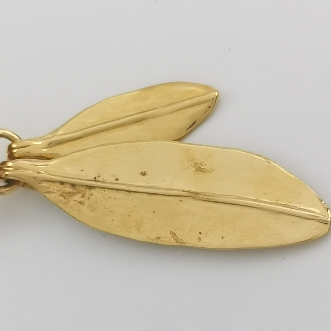 Chanel CC Logo Feather Dangle Earrings