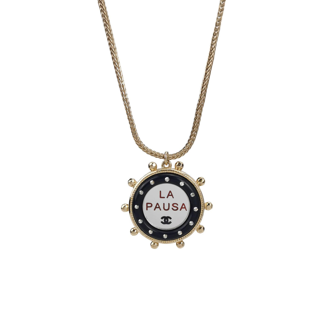 Chanel La Pausa CC Logo Necklace