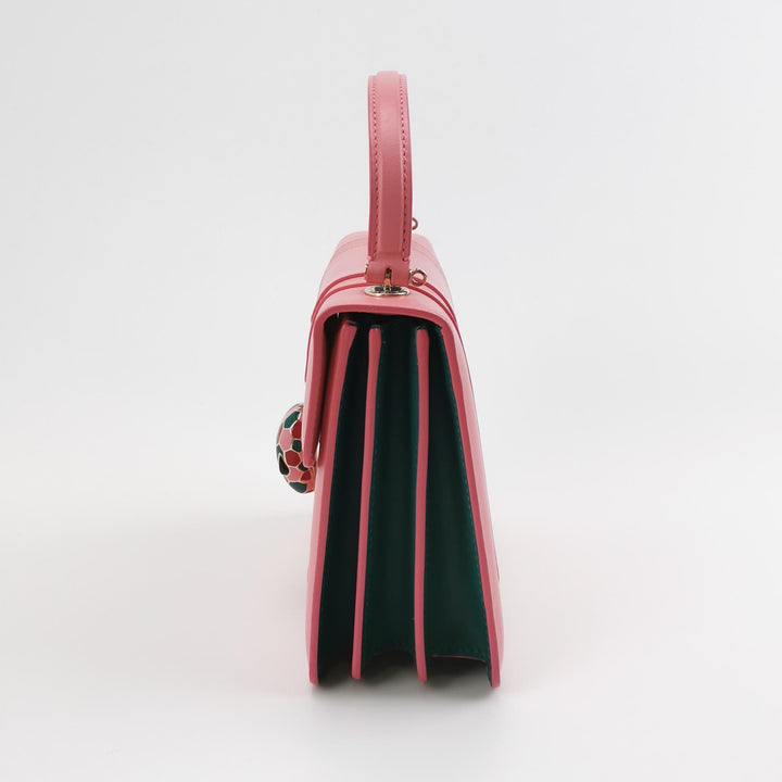 Bulgari Serpenti Top Handle Bag in Pink Green