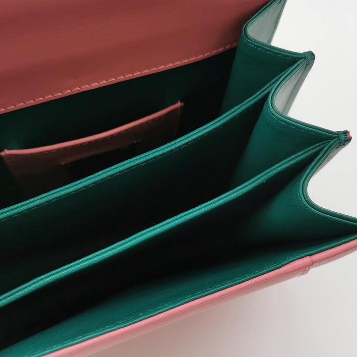 Bulgari Serpenti Top Handle Bag in Pink Green