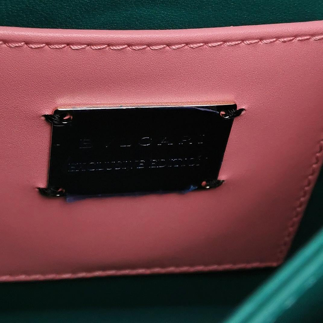 Bulgari Serpenti Top Handle Bag in Pink Green