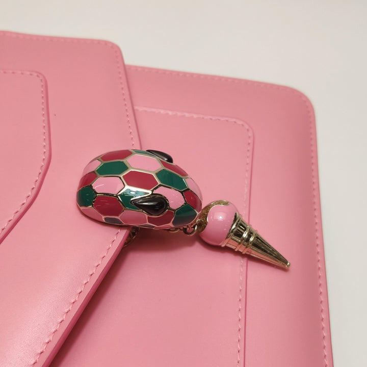 Bulgari Serpenti Top Handle Bag in Pink Green