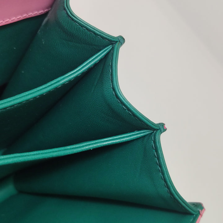 Bulgari Serpenti Top Handle Bag in Pink Green