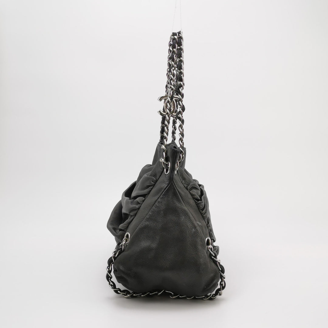 Chanel Sharpei Shoulder Hobo Bag in Black