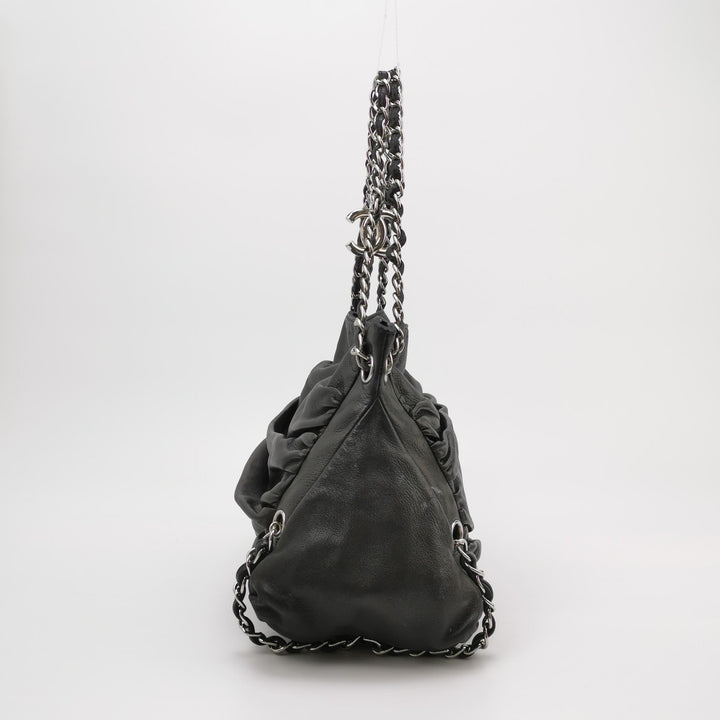Chanel Sharpei Shoulder Hobo Bag in Black