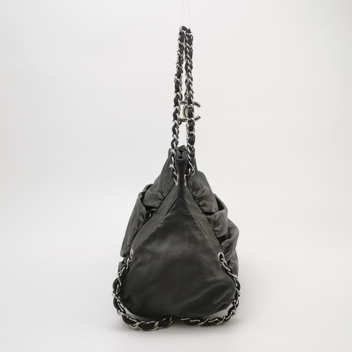 Chanel Sharpei Shoulder Hobo Bag in Black