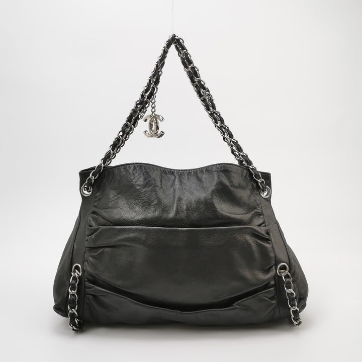 Chanel Sharpei Shoulder Hobo Bag in Black
