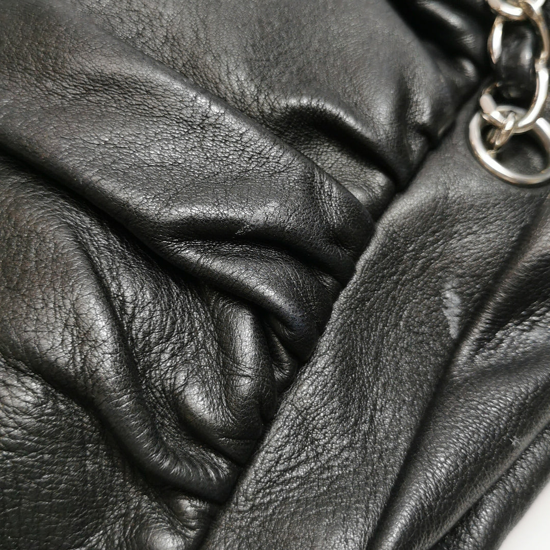 Chanel Sharpei Shoulder Hobo Bag in Black