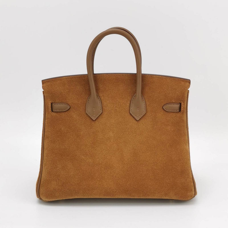 Hermès Birkin Grizzly 30 Suede / Swift Alezan / Chamois