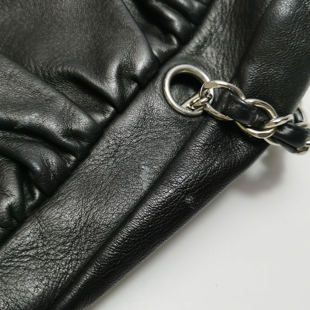 Chanel Sharpei Shoulder Hobo Bag in Black
