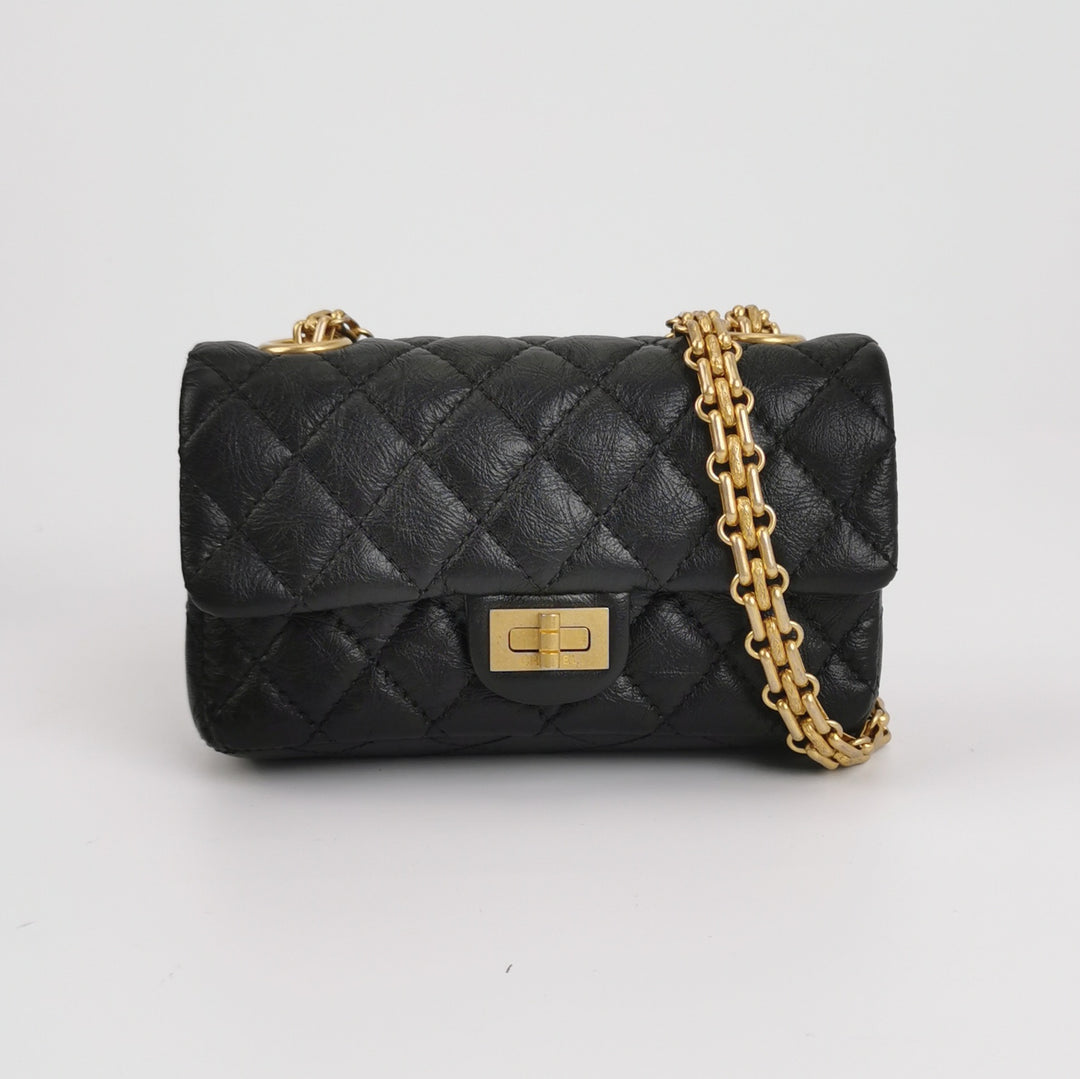Chanel Set Of Four Mini Bags With Black Quilted Lambskin Leather Box Limited Edition