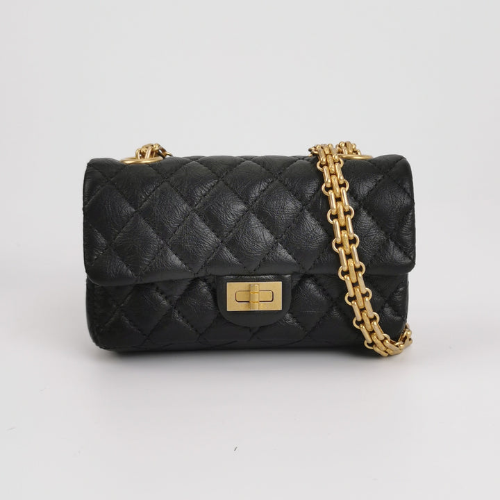 Chanel Set Of Four Mini Bags With Black Quilted Lambskin Leather Box Limited Edition