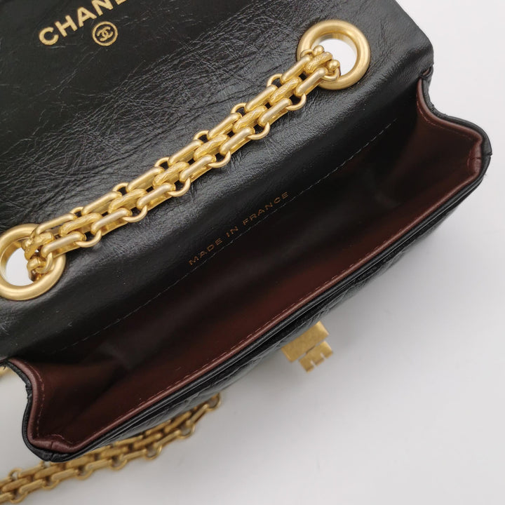 Chanel Set Of Four Mini Bags With Black Quilted Lambskin Leather Box Limited Edition