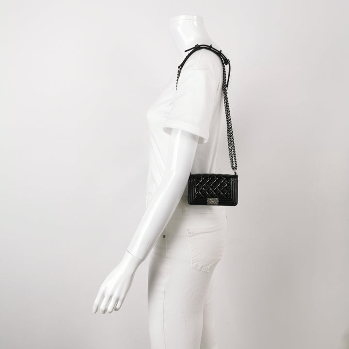 Chanel Set Of Four Mini Bags With Black Quilted Lambskin Leather Box Limited Edition