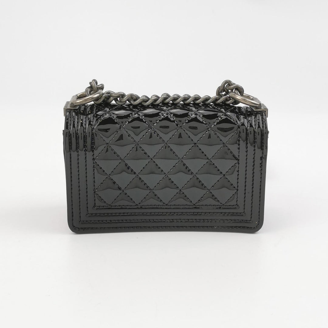 Chanel Set Of Four Mini Bags With Black Quilted Lambskin Leather Box Limited Edition