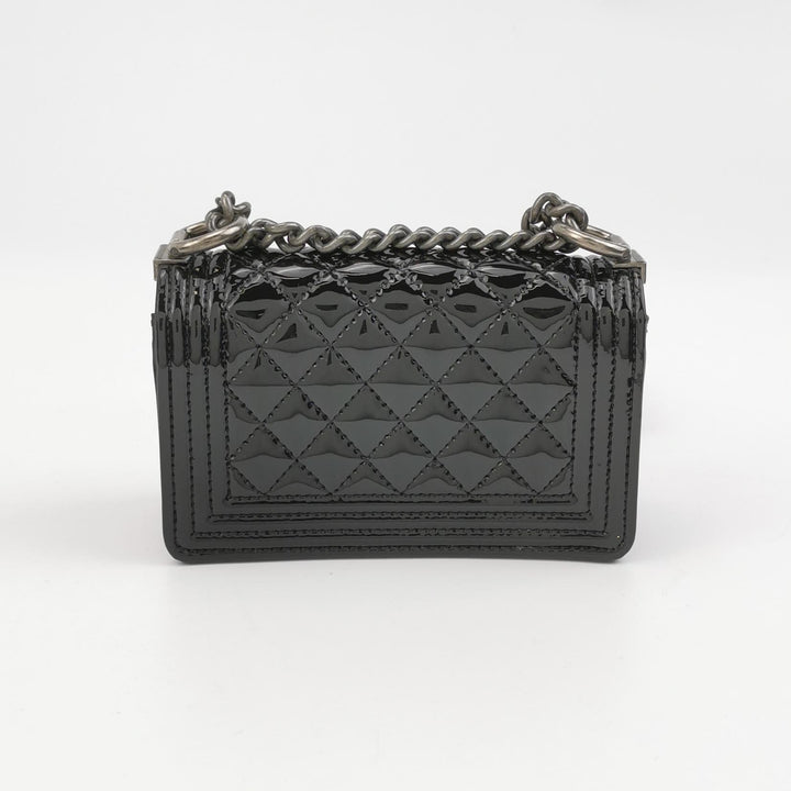 Chanel Set Of Four Mini Bags With Black Quilted Lambskin Leather Box Limited Edition