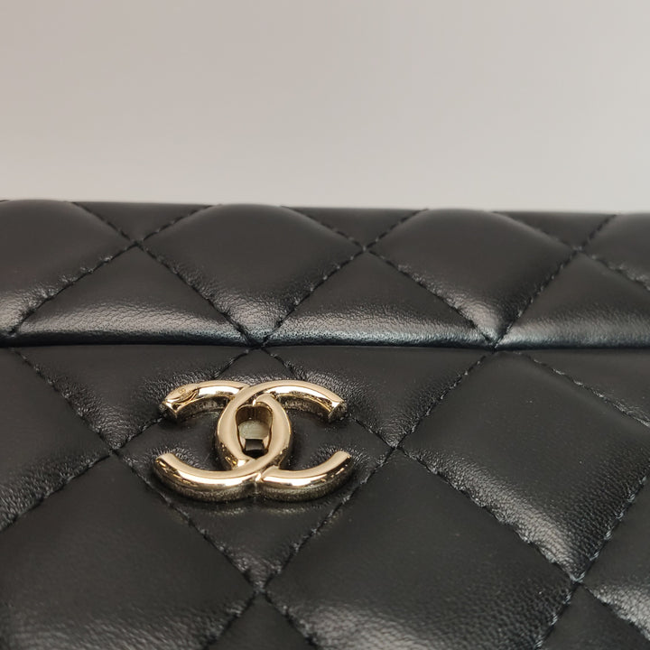Chanel Set Of Four Mini Bags With Black Quilted Lambskin Leather Box Limited Edition
