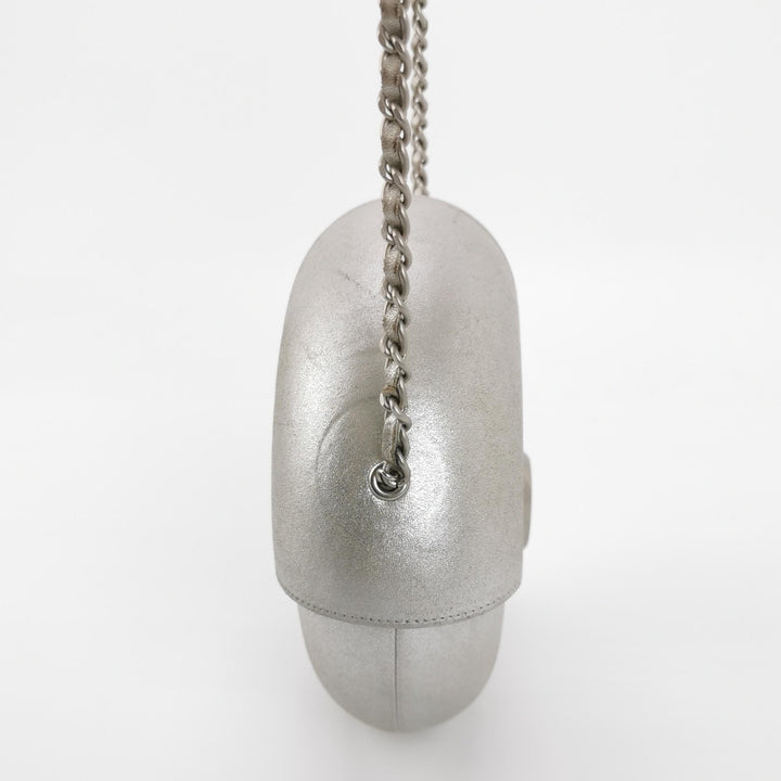 Chanel Metallic Lambskin Evening In the Air Bag Silver